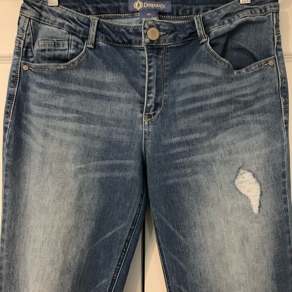 SOLD Democracy Blue Straight Leg Jeans Size 10 - Picture 2 of 6